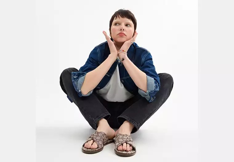 【預購】COACH K1122896 Signature Jacquard 涼鞋