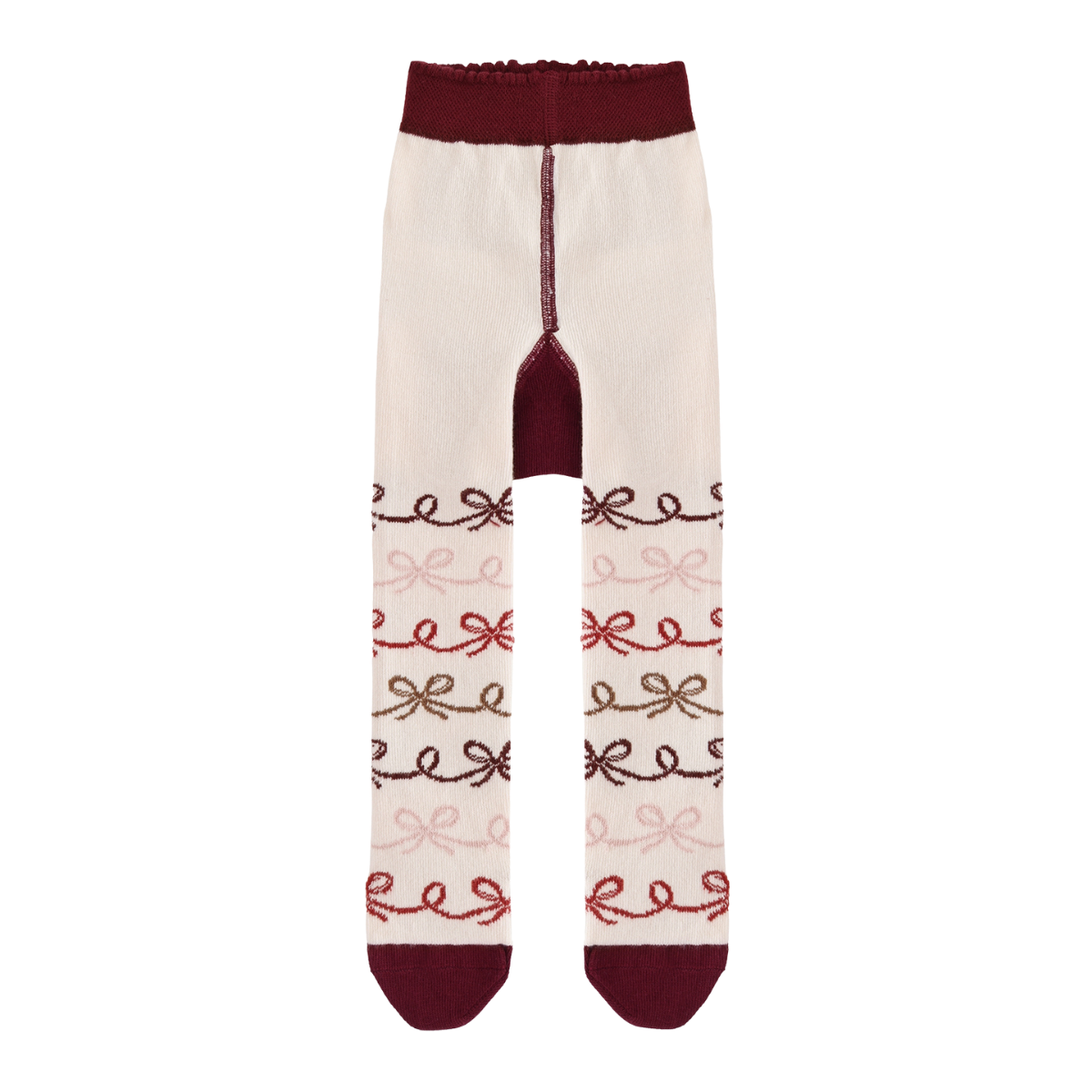 〖 Hust & Claire 〗米色蝴蝶結褲襪