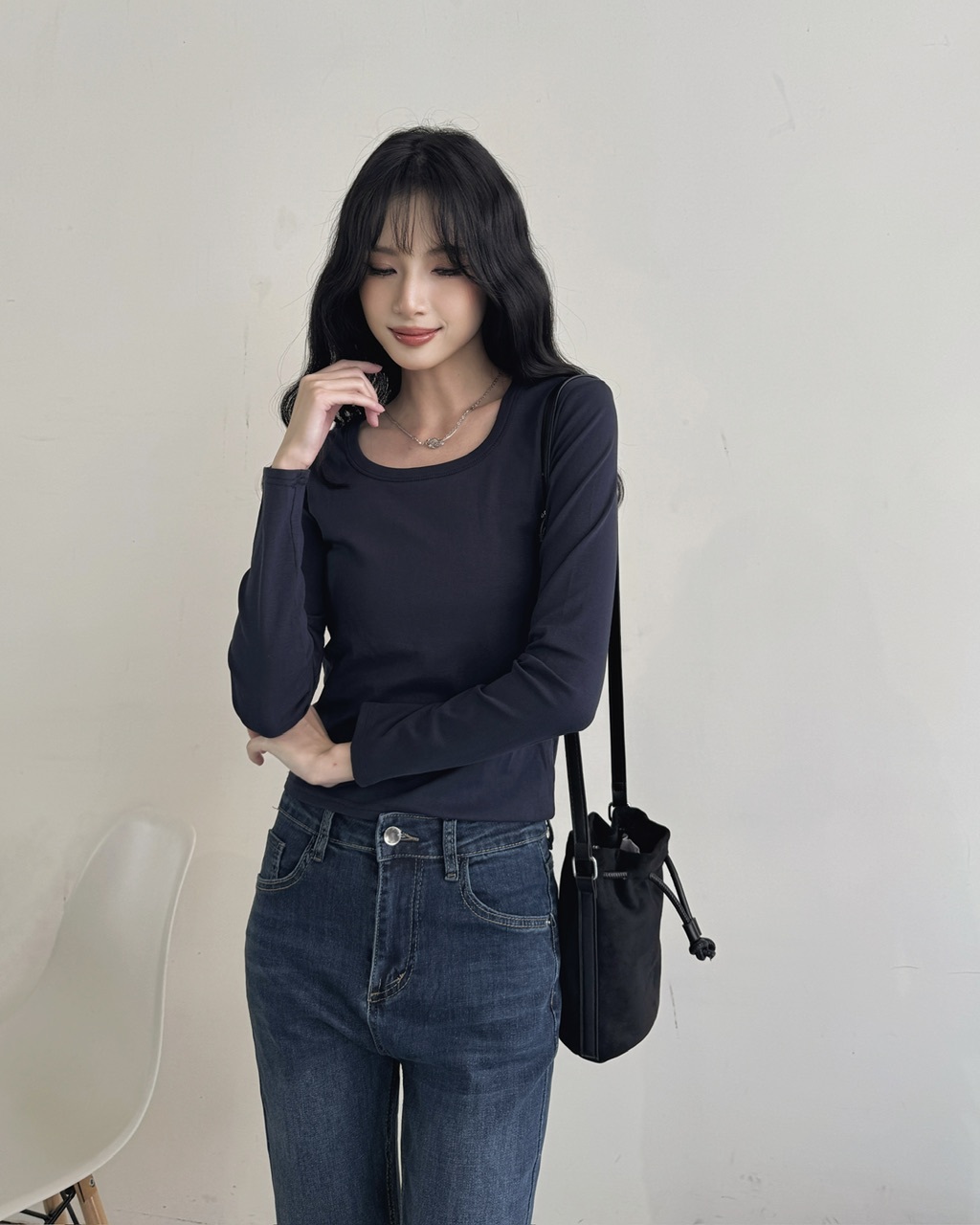 舒適棉質圓領內搭—1190