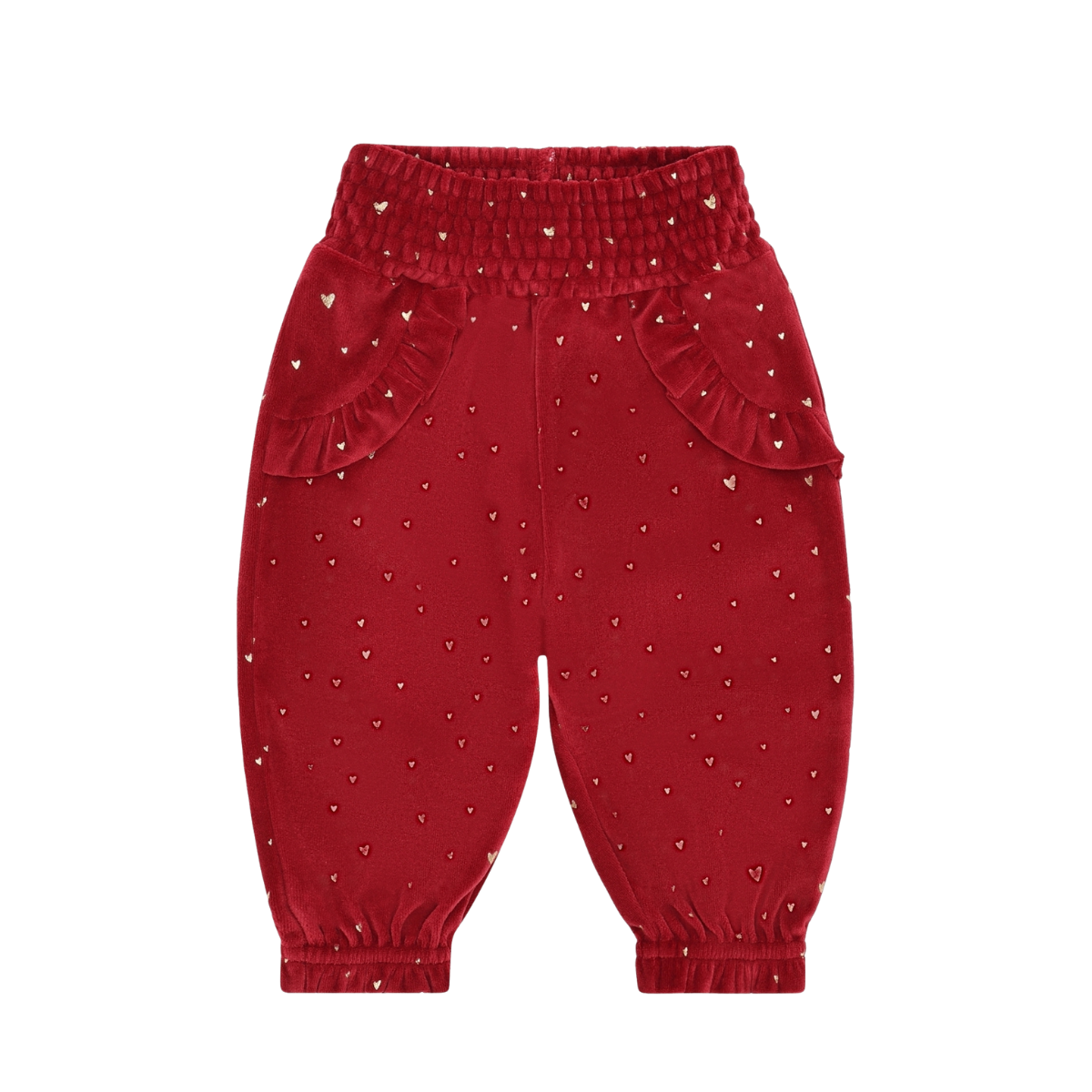 〖 Hust & Claire 〗紅色燙金愛心寶寶長褲