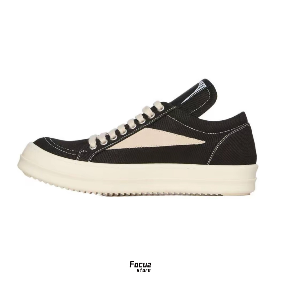 【Focus Store】預購 Rick Owens DRKSHDW Hollywood "Black" 黑色 帆布 板鞋