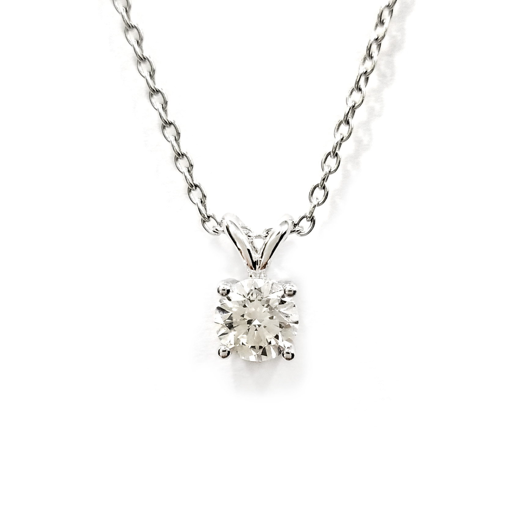 18K白金 實驗室培育鑽石吊墜