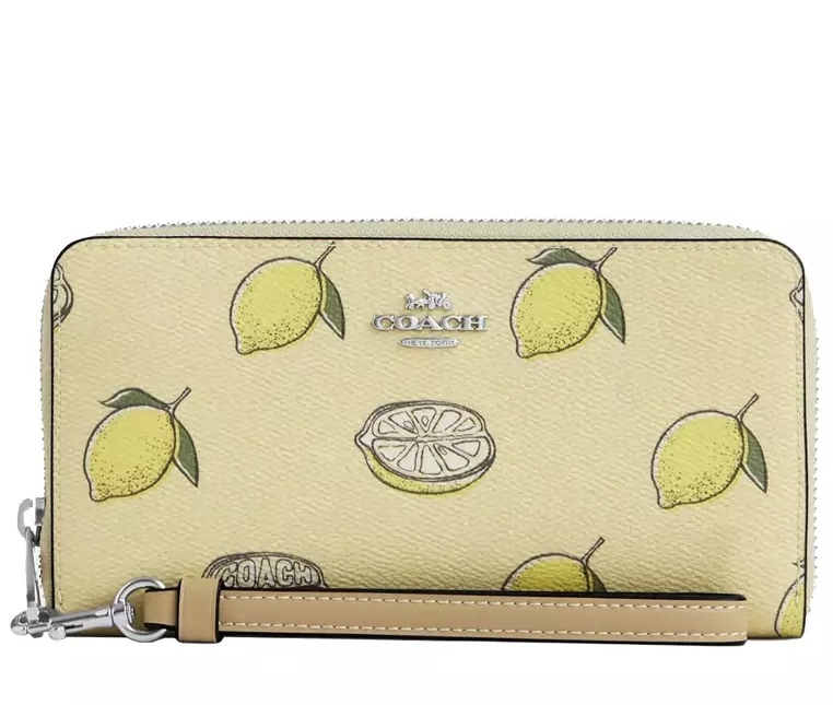 [U] COACH SV/GARDEN GLADE MULTI CAO91 LZA WLT LEMON PRINT, 196395782291 (UCO144)