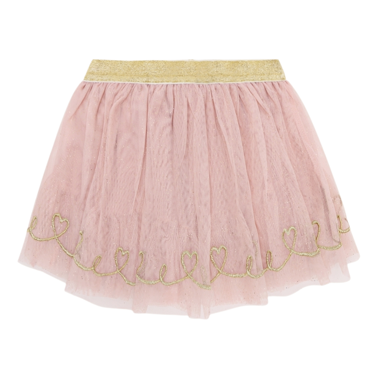 〖 Hust & Claire 〗粉金刺繡愛心澎裙