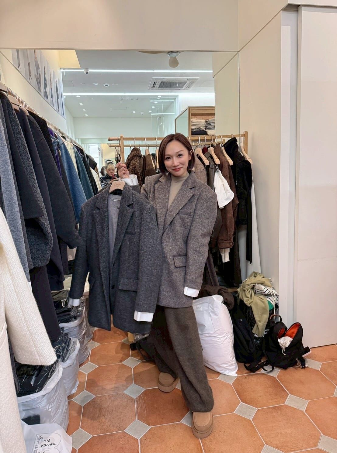 GB5204 拼接袖筆挺西裝外套