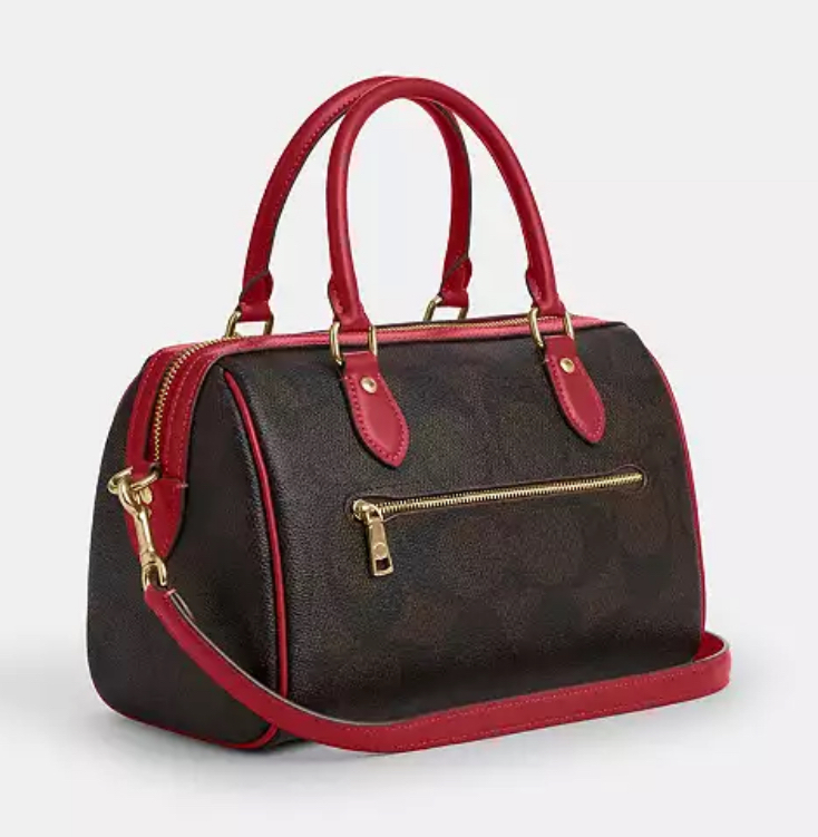 [U] COACH IM/WALNUT/TRUE RED CCD76 MAXI SIG RWN, 196395997695 (UCO132)