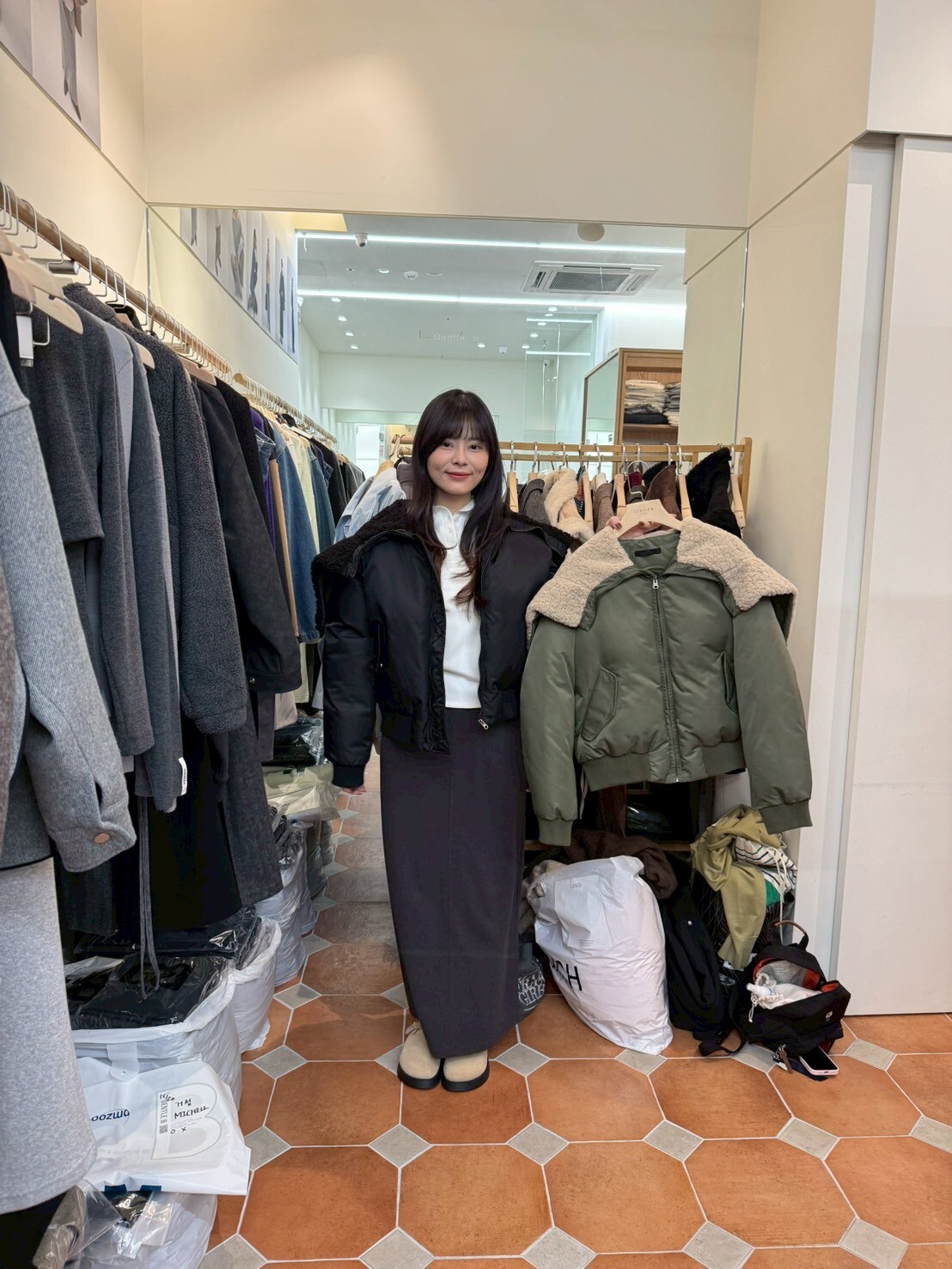 GB5201 羊羔毛拉鏈帽短版外套