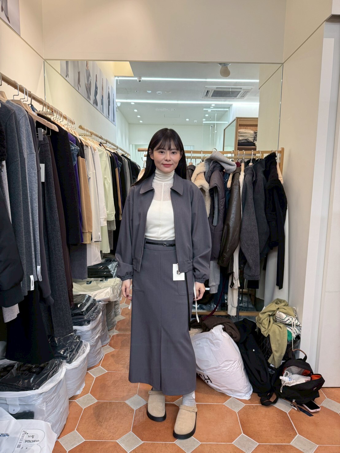 GB5241 拉鏈Polo領橡筋袖口收腰外套