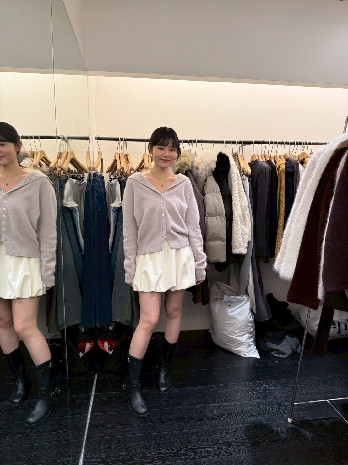 OB5219 輕盈優雅泡泡短裙