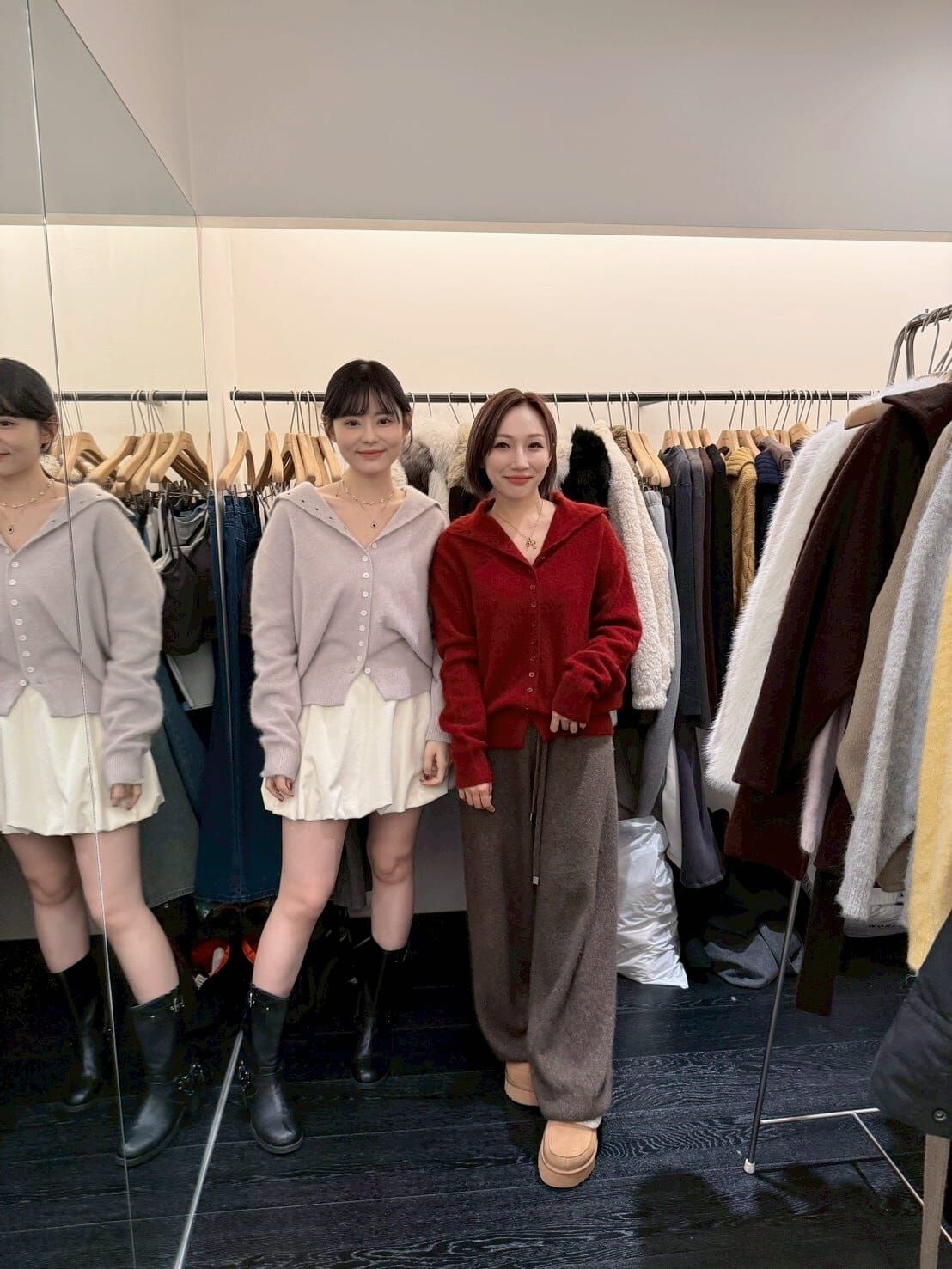 OB5213 羊毛混紡排扣開胸衫