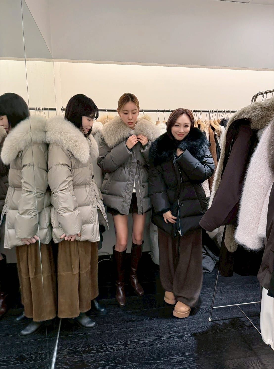 OB5215 大狐狸毛領鴨絨收腰外套 *特價* (優惠碼同充值購物金不適用)