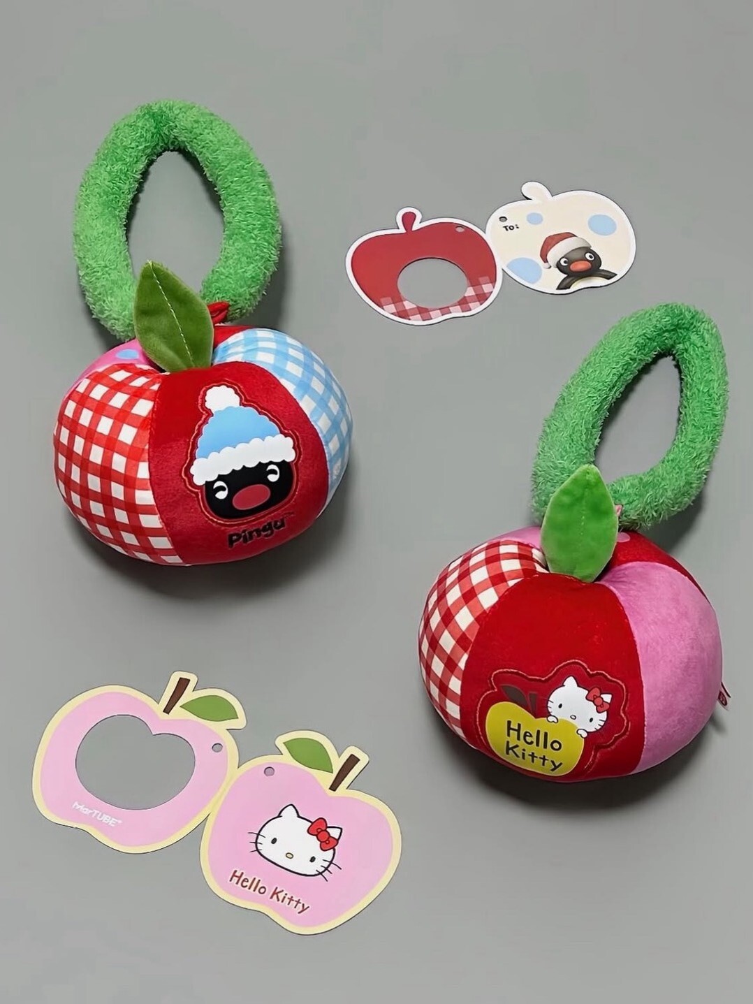 HELLO KITTY/PINGU Apple Plush Lamp, Cute Night Light