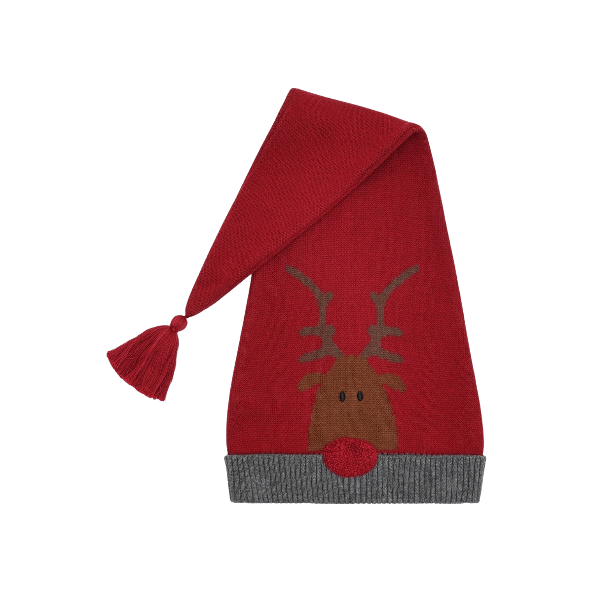 〖 Hust & Claire 〗紅鼻馴鹿長聖誕帽