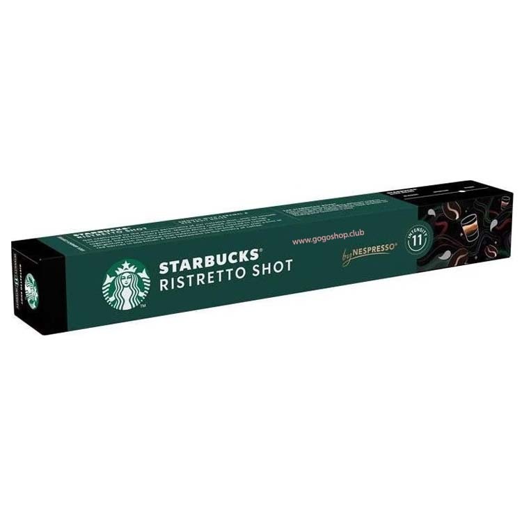 Starbucks Ristretto Shot 意大利式超濃烘焙咖啡膠囊（10 粒）深度烘焙