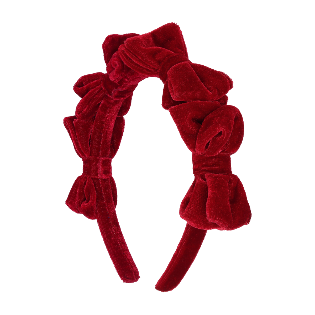 〖 Hust & Claire 〗紅色絨面蝴蝶結髮箍