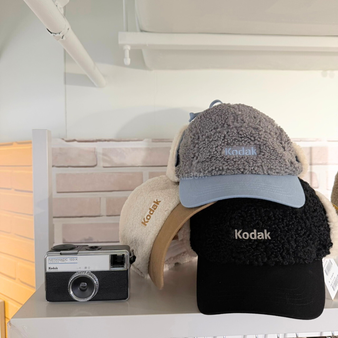 #現貨 🇰🇷韓國 KODAK 柯達 羊羔毛 搖粒絨飛耳帽 帽子
