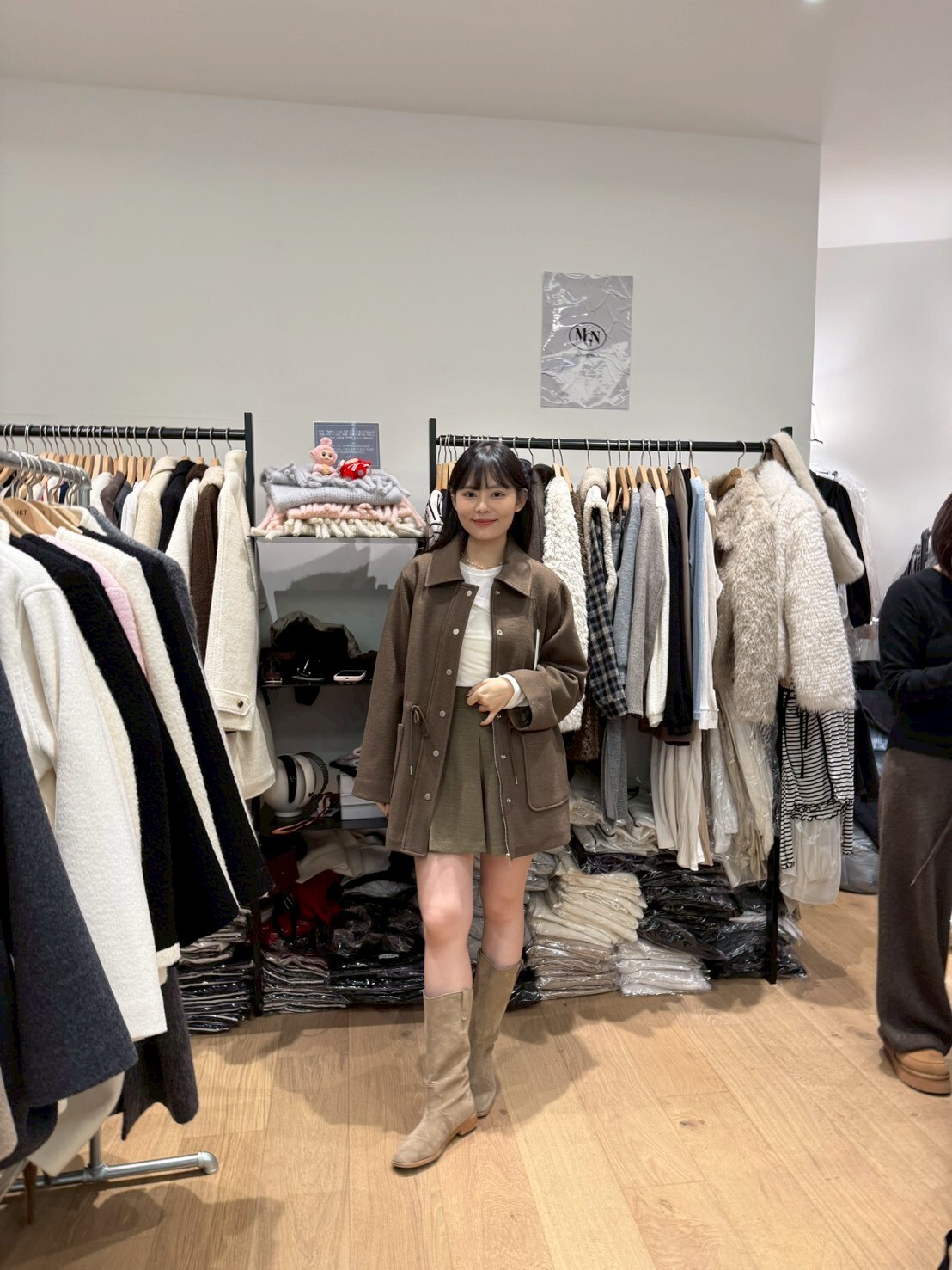 MN5204 束腰繩翻領啪鈕扣外套