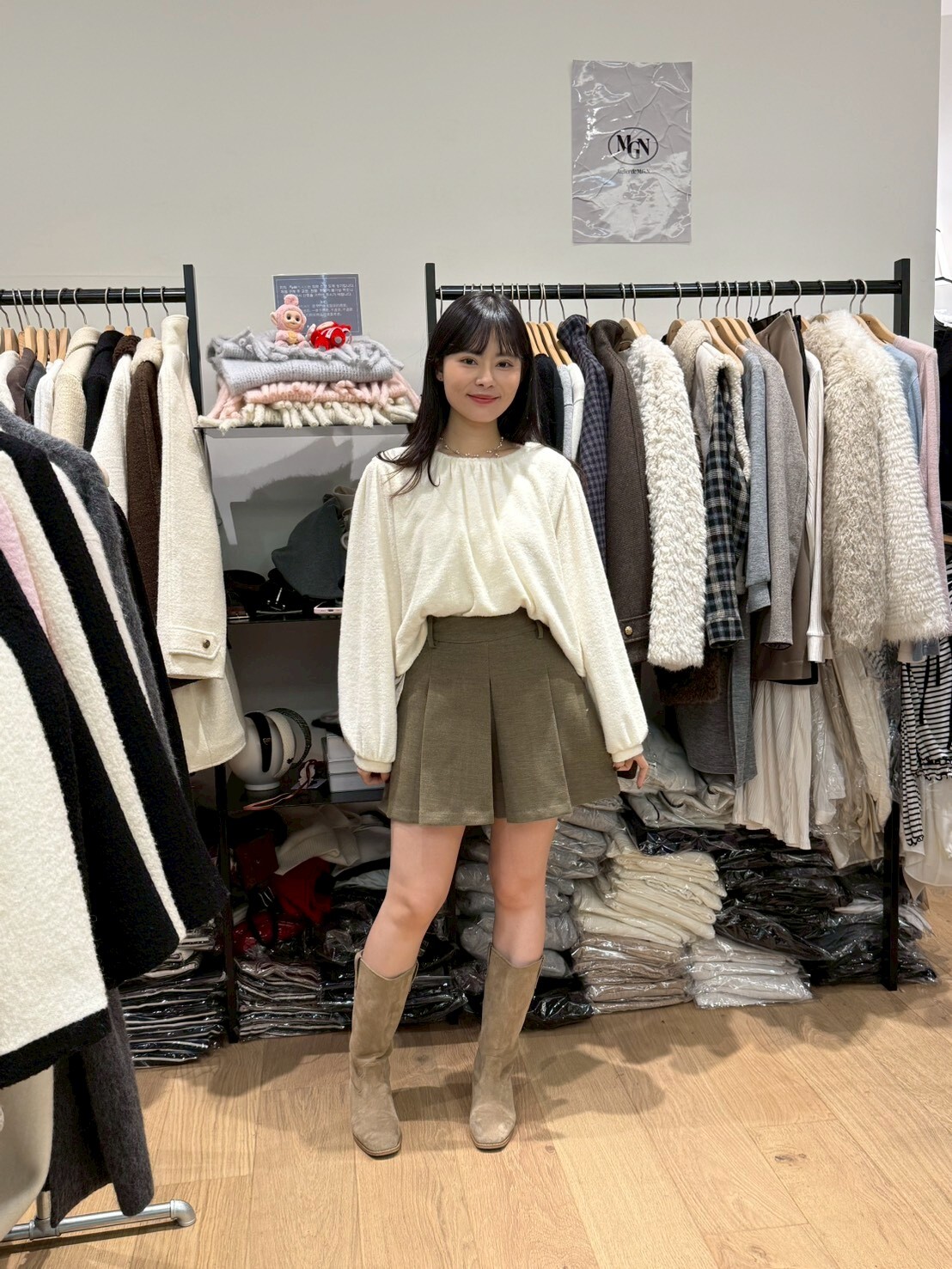 MN5214 假兩件娃娃款上衣