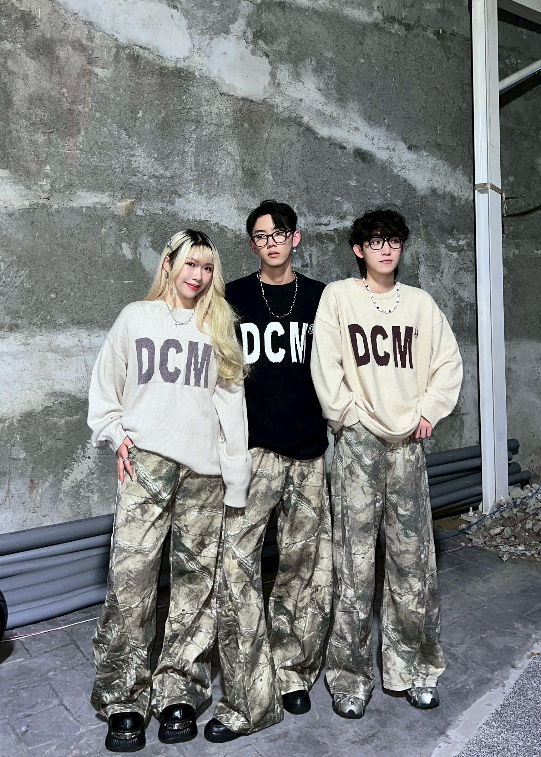 (GOAL) 美式街頭刺繡落葉迷彩彎刀褲 SP0232