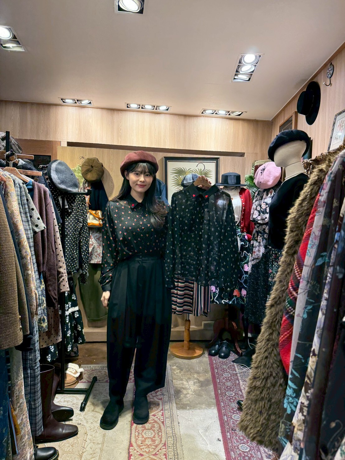 KM5206 雪紡心形印花恤衫