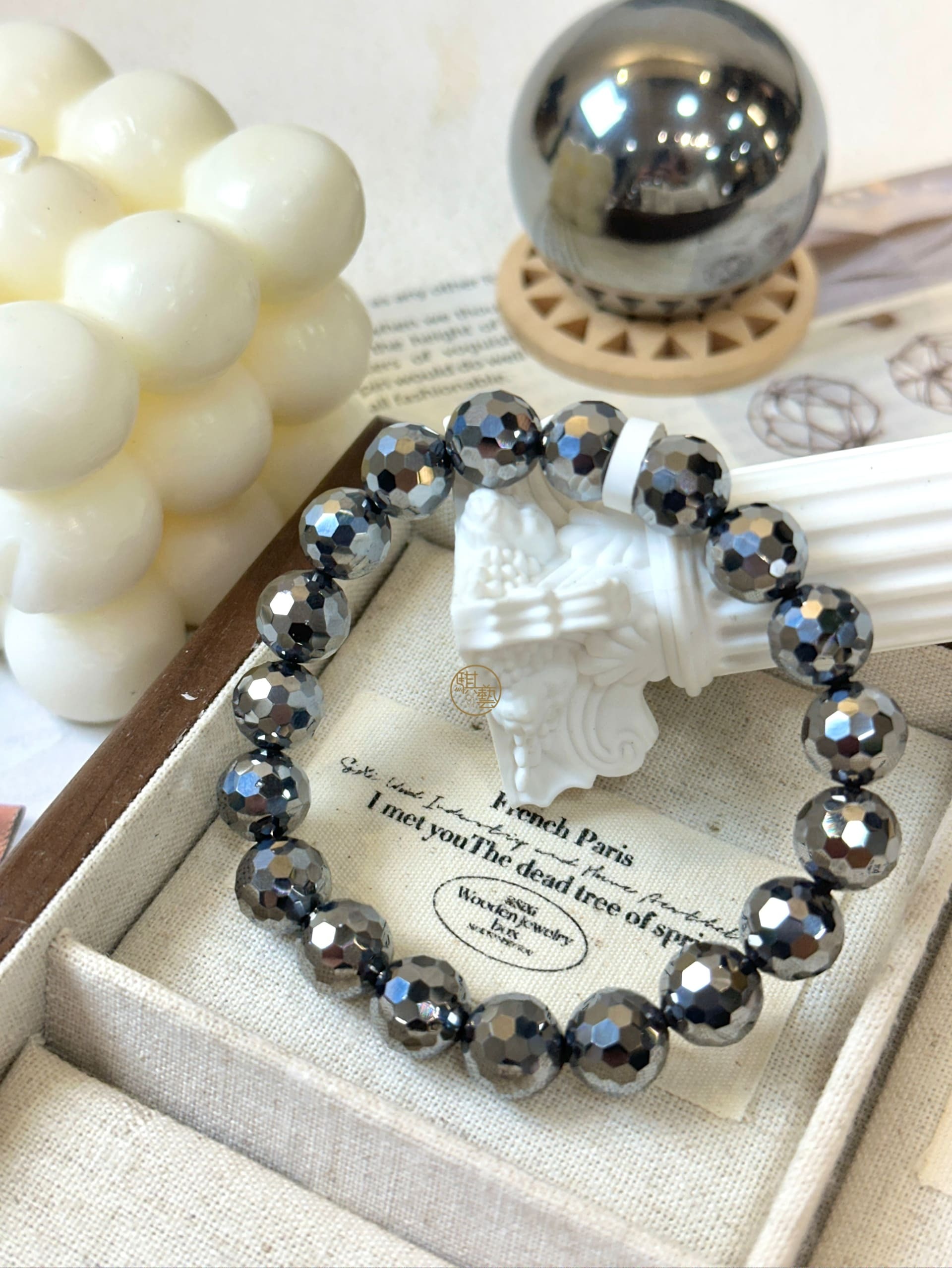 鈦赫茲手串6–10mm｜活化能量・提升循環・增強精神