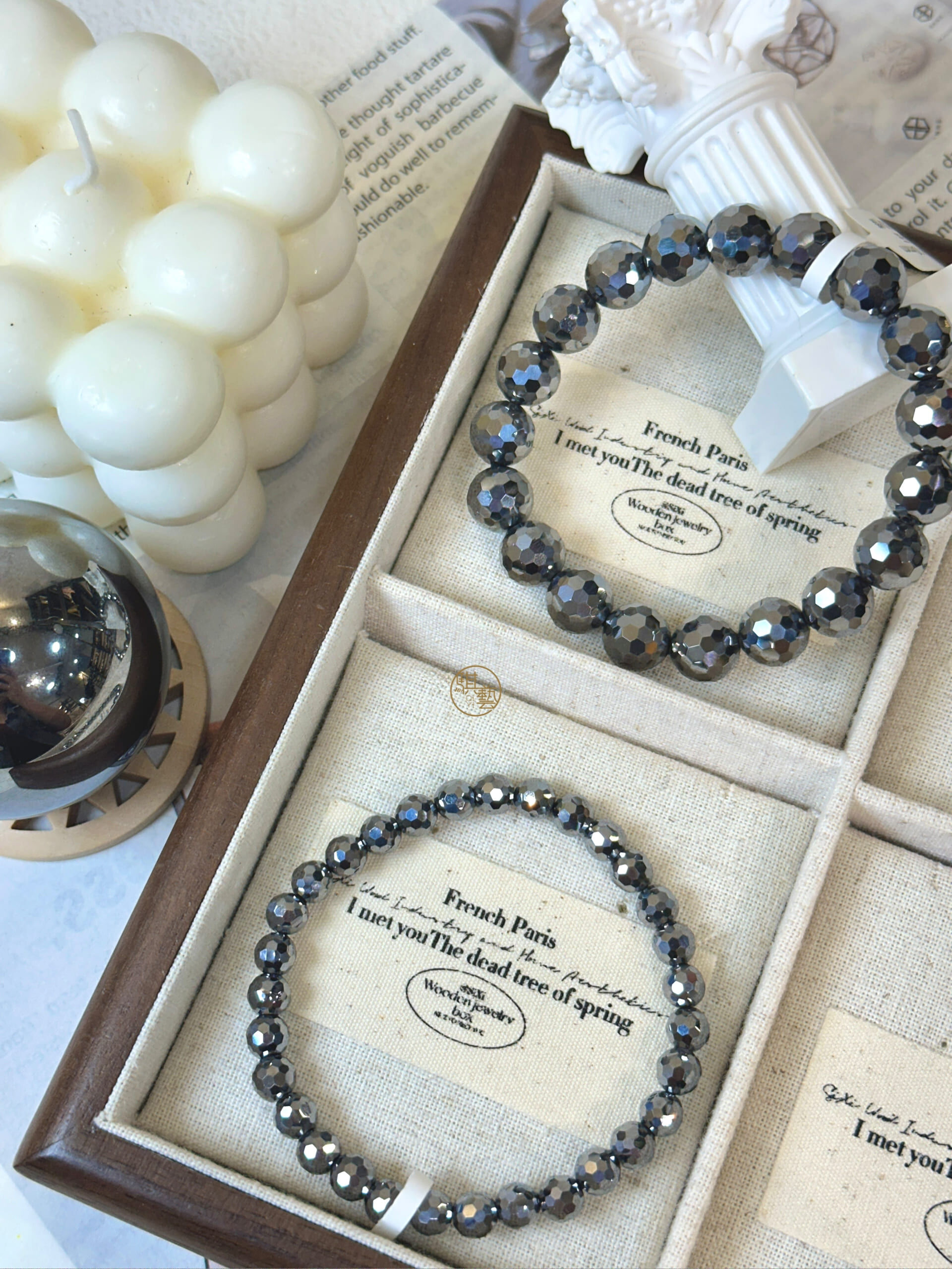 鈦赫茲手串6–10mm｜活化能量・提升循環・增強精神