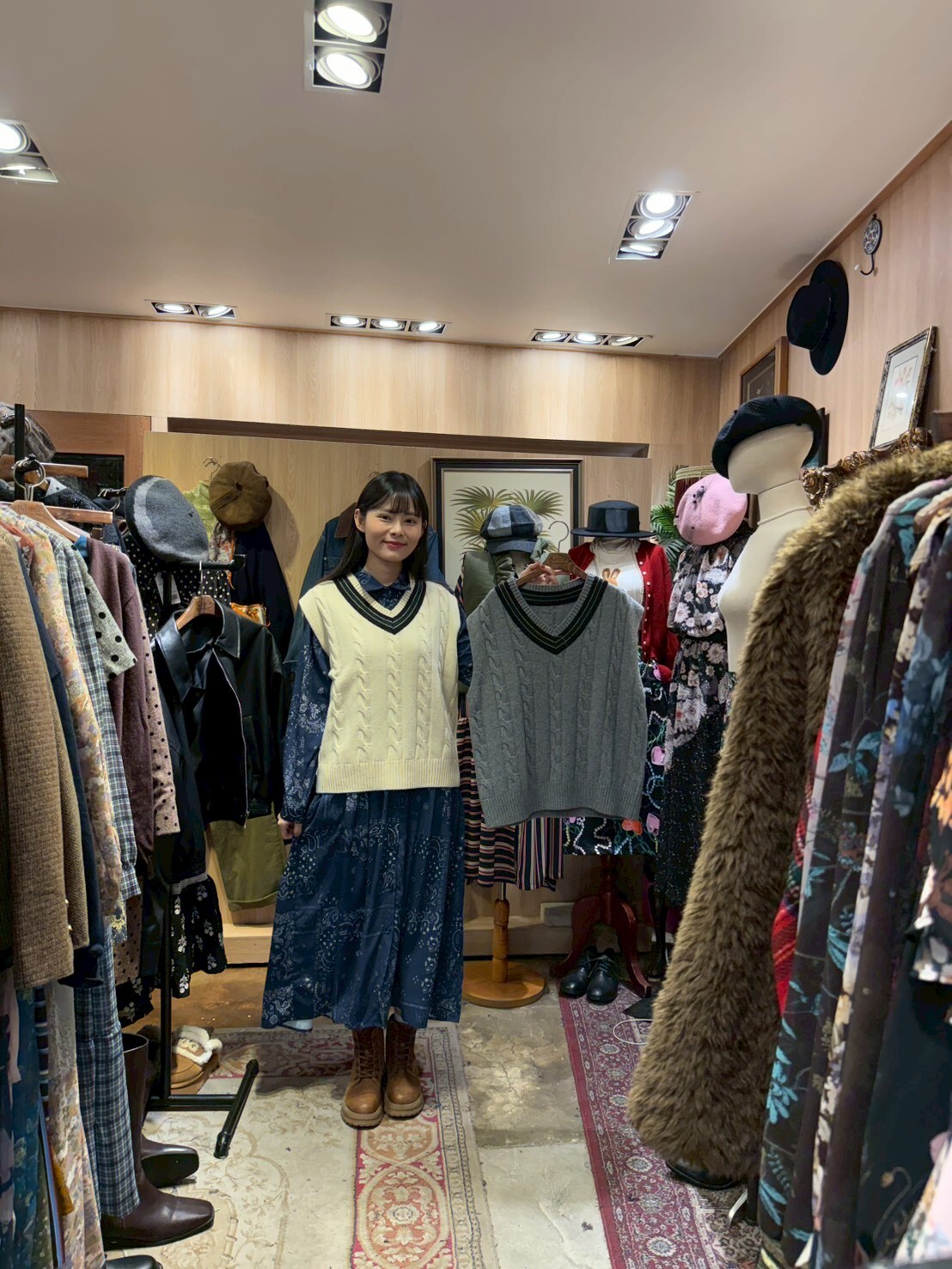 KM5245 V領學院針織背心