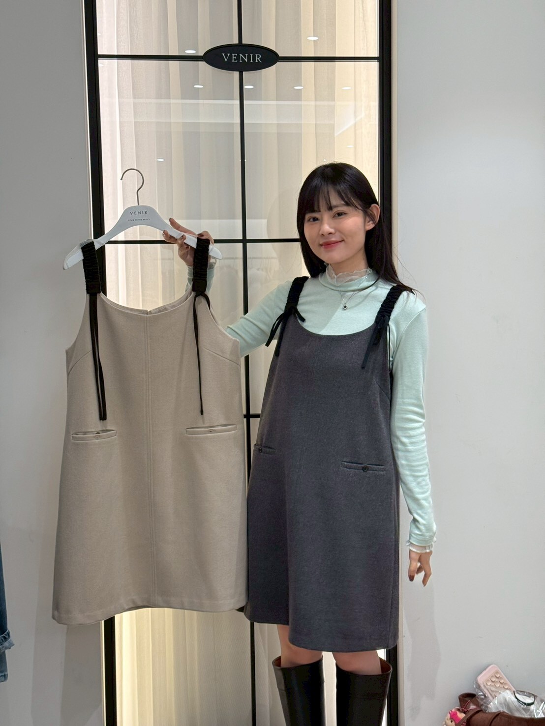 VR5213 吊帶綁帶連身裙