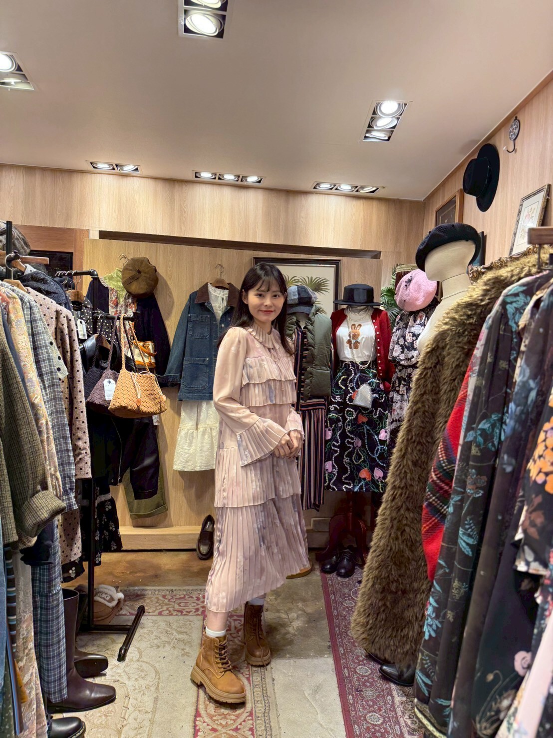 KM5235 荷葉邊花圖案百褶蛋糕裙