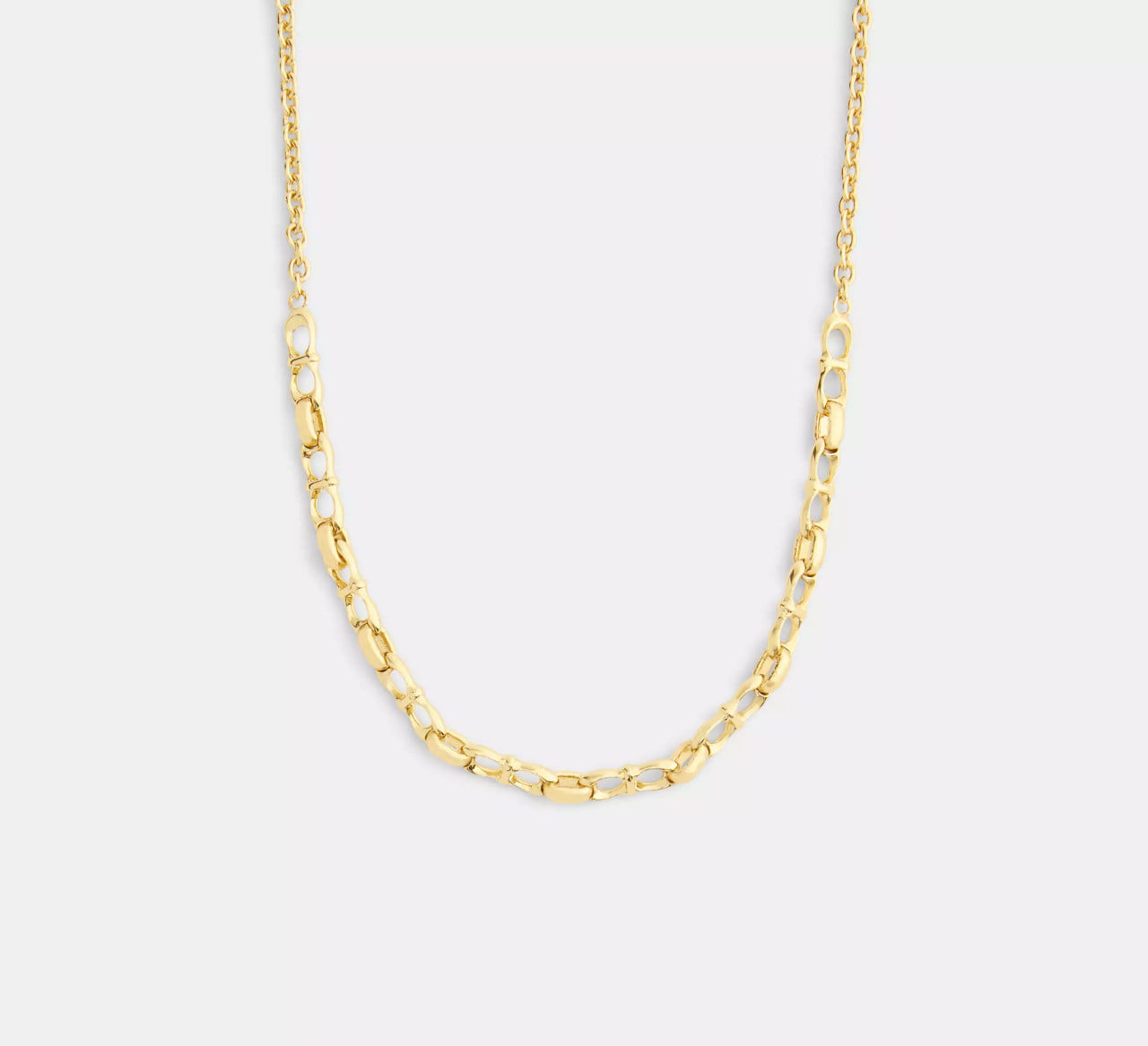 [U] COACH GOLD CCU48 SIGNATURE CHAIN LINK NECKLACE, 889295699669 (UCO189)