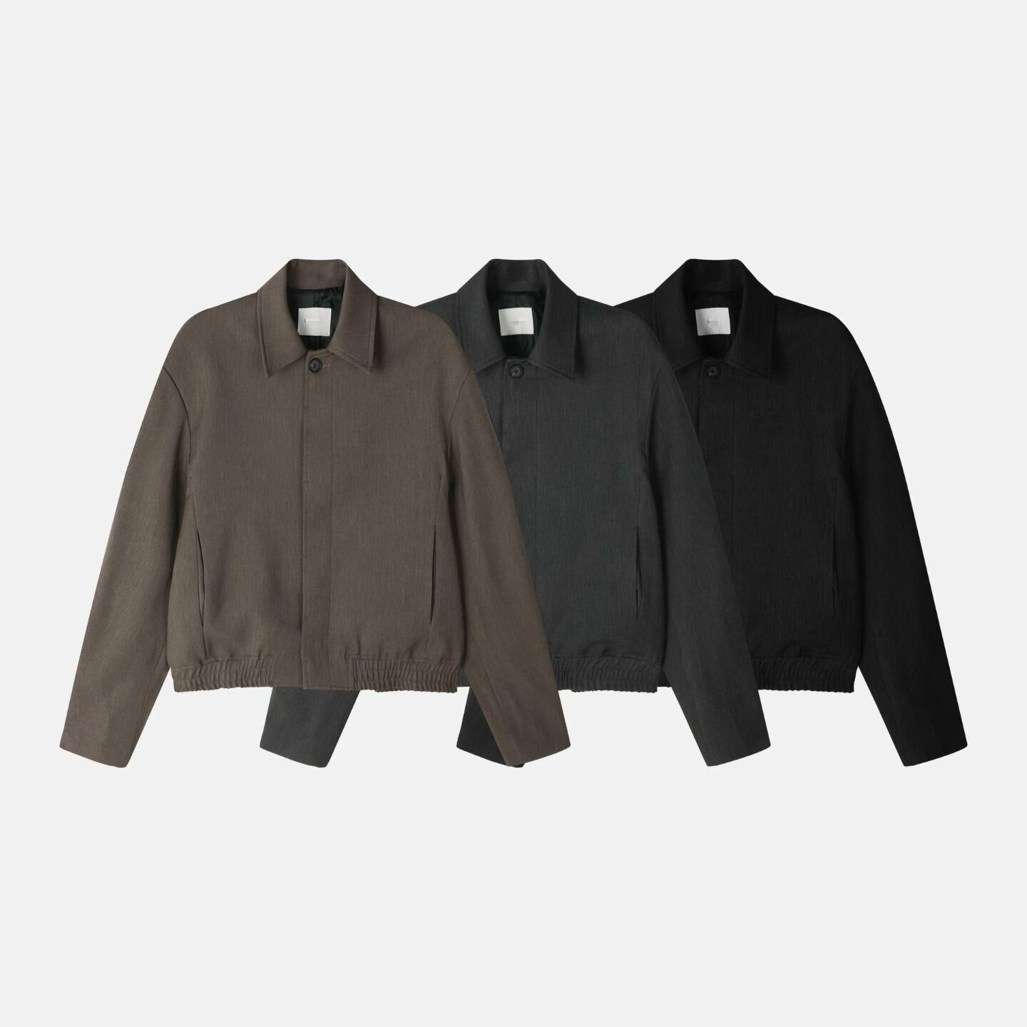 淨色反領拉鍊外套 JK2706