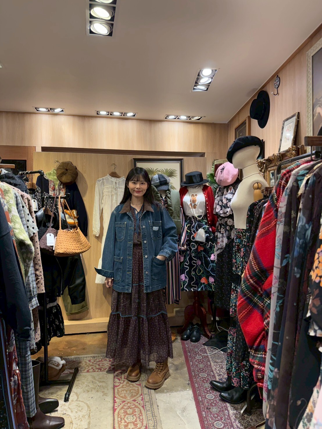 KM5257 燈芯絨領邊寬鬆牛仔褸