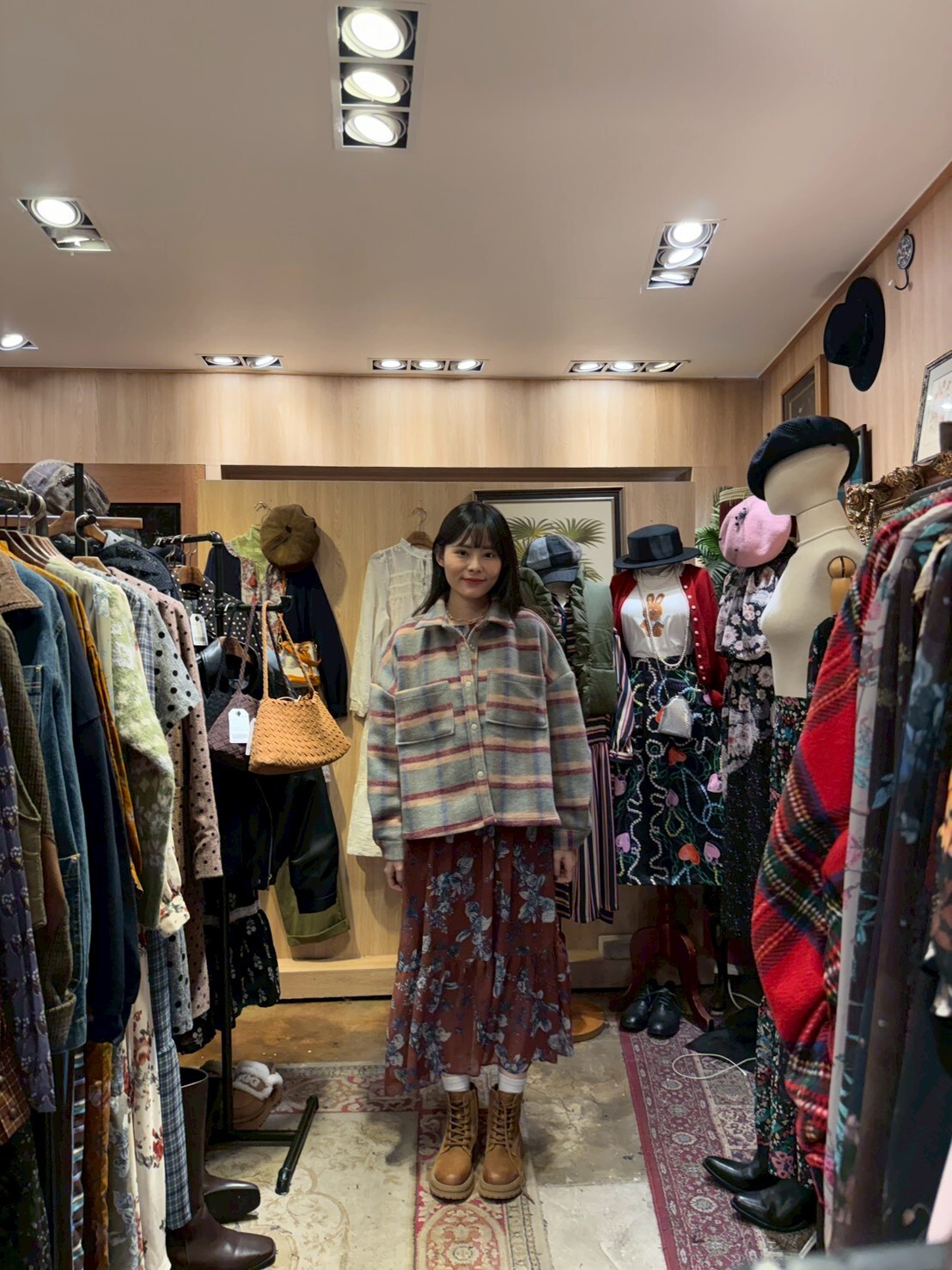 KM5207 橫紋羊毛混紡襯衫外套