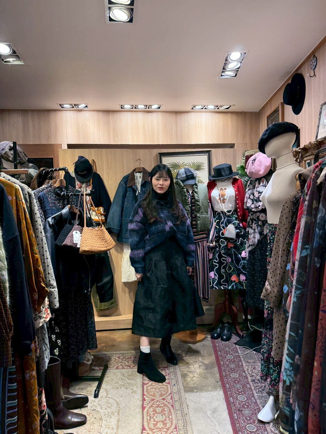 KM5261 紫藍色漸層短版毛感襯衫