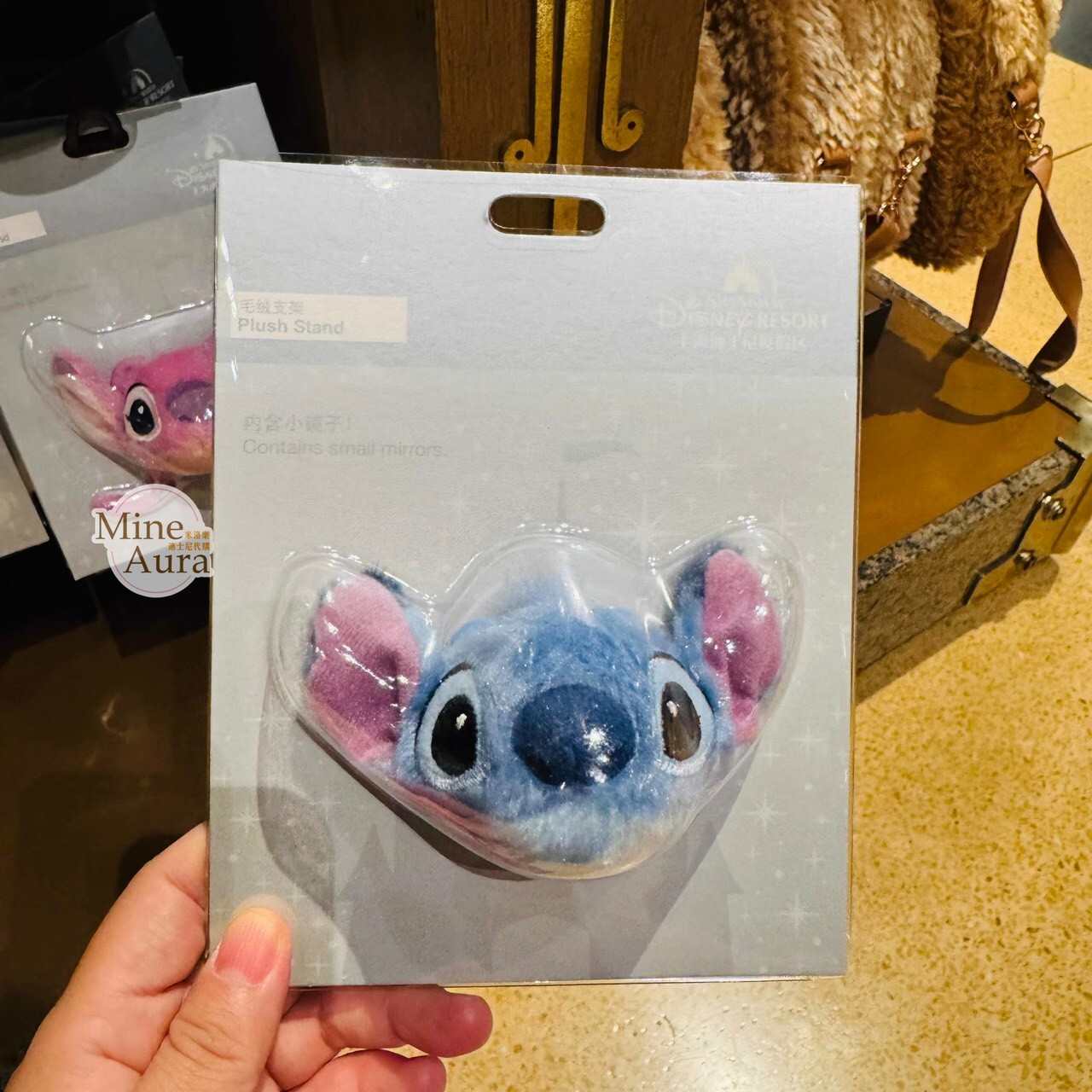 史迪奇 Stitch 立體大頭 絨毛 大頭 造型 手機支架 3C用品 星際寶貝 Lilo & Stitch -上海迪士尼樂園