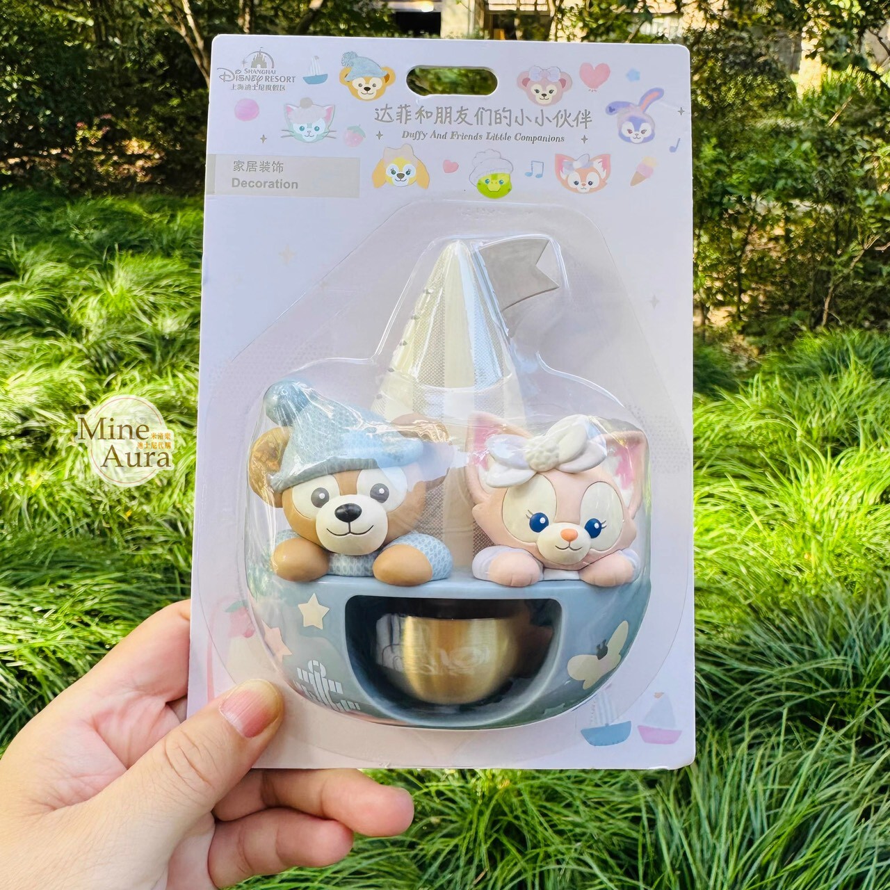 達菲 Duffy 與好友們 小小伙伴系列 達菲 Duffy 玲娜貝兒 LinaBell 磁吸 造型 門鈴 擺飾品 -上海迪士尼樂園