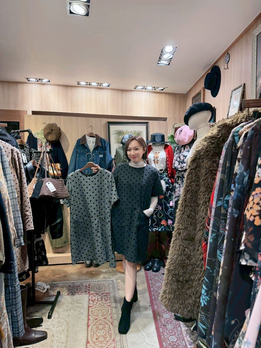 KM5229 可愛點點簡約連身裙