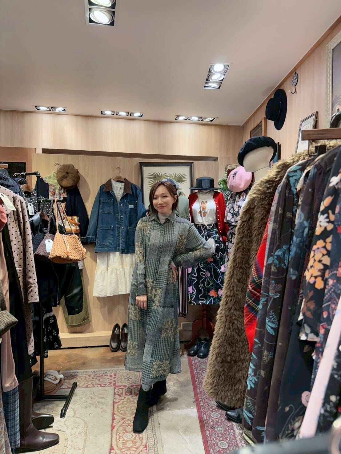 KM5238 街頭拼接襯衫式連衣裙