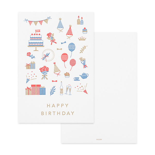 活版印刷卡片 派對主題｜MIDORI 日本