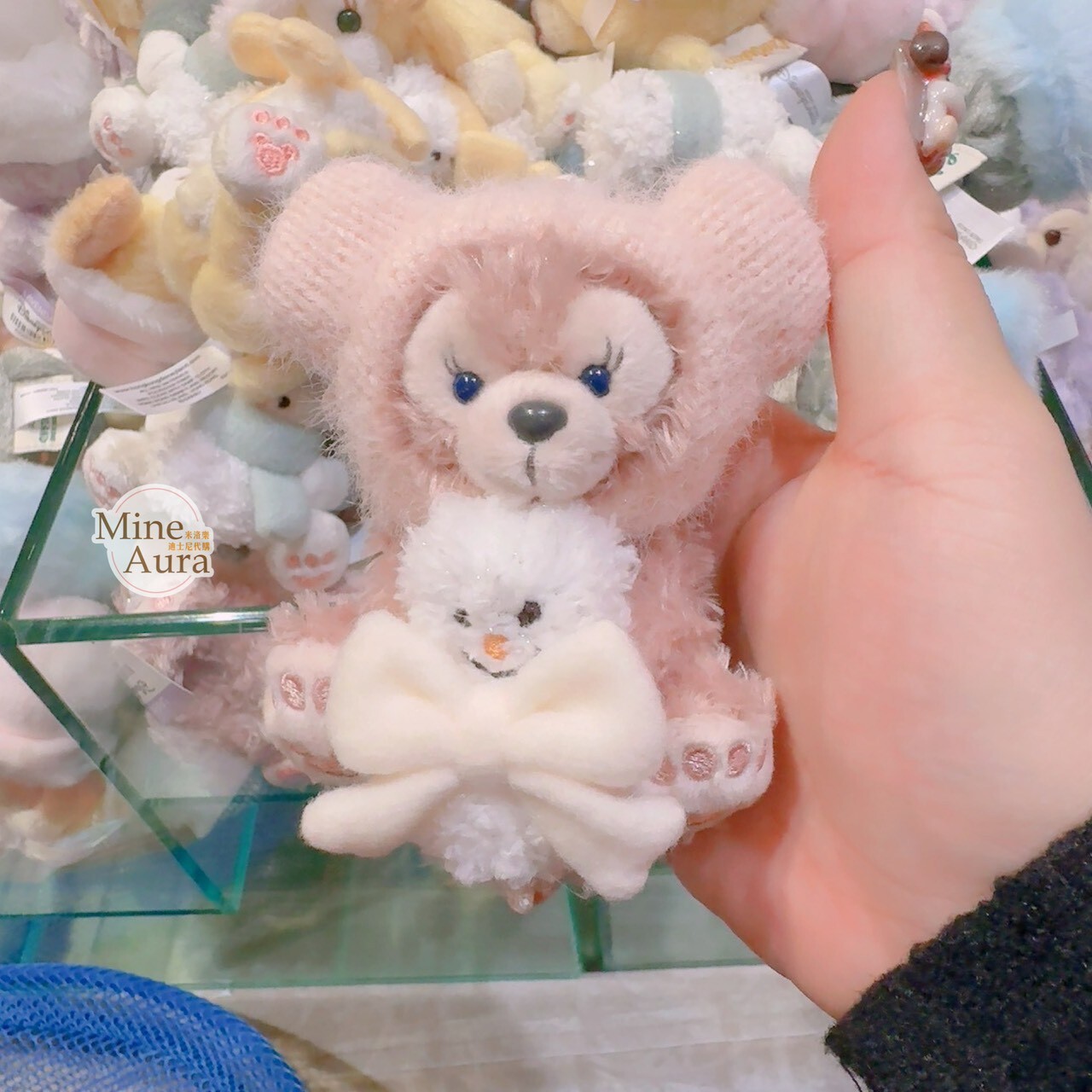 冬日暖洋洋 達菲 Duffy 與好友 雪莉玫 ShellieMay 絨毛 鑰匙圈 吊飾 -香港迪士尼樂園