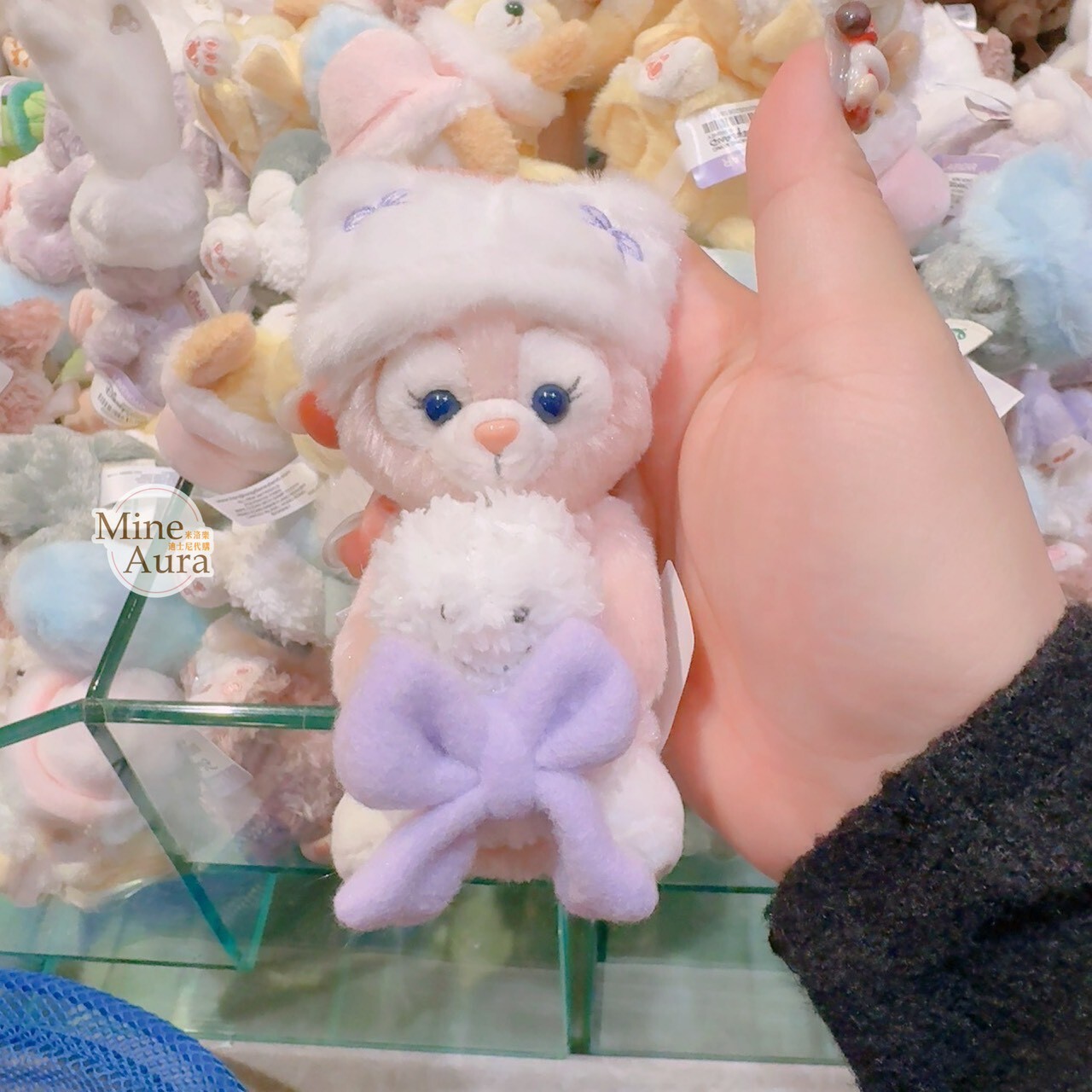 冬日暖洋洋 達菲 Duffy 與好友 玲娜貝兒 LinaBell 絨毛 鑰匙圈 吊飾 -香港迪士尼樂園