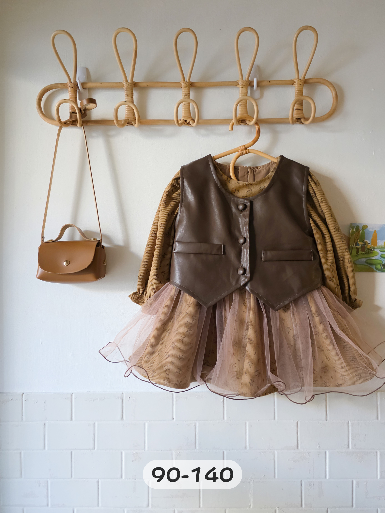 可可紗紗 長袖洋裝/ 連身裙2件組