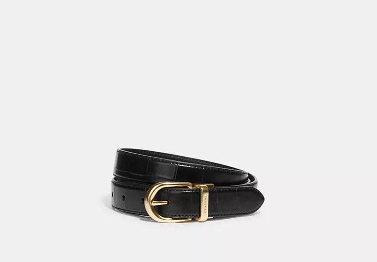 [U] COACH GOLD/BLACK CF272 25 CTS CLS CRC BELT, 195031903564 (UCO214)