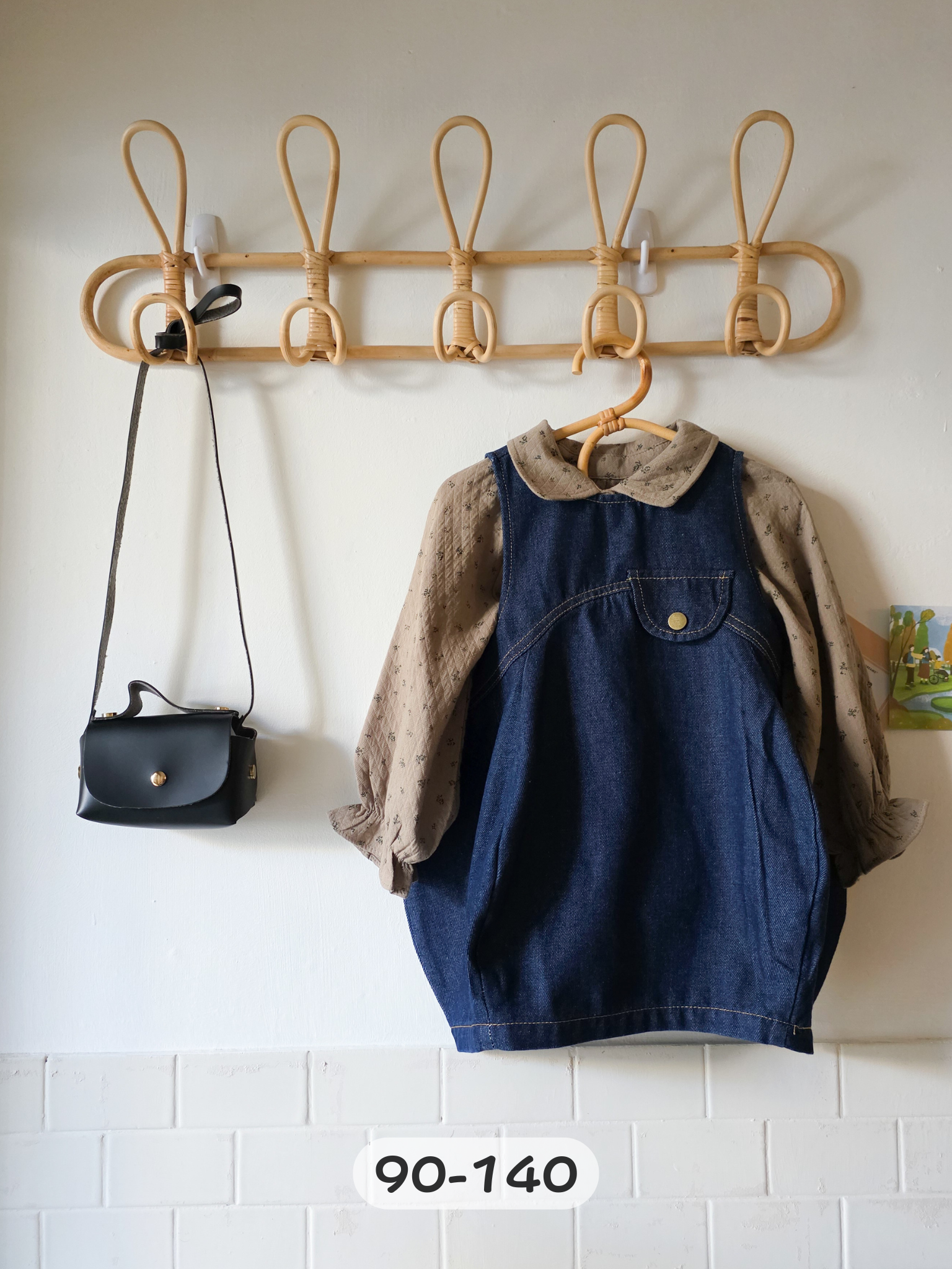 甜栗單寧 長袖洋裝/ 連身裙2件組