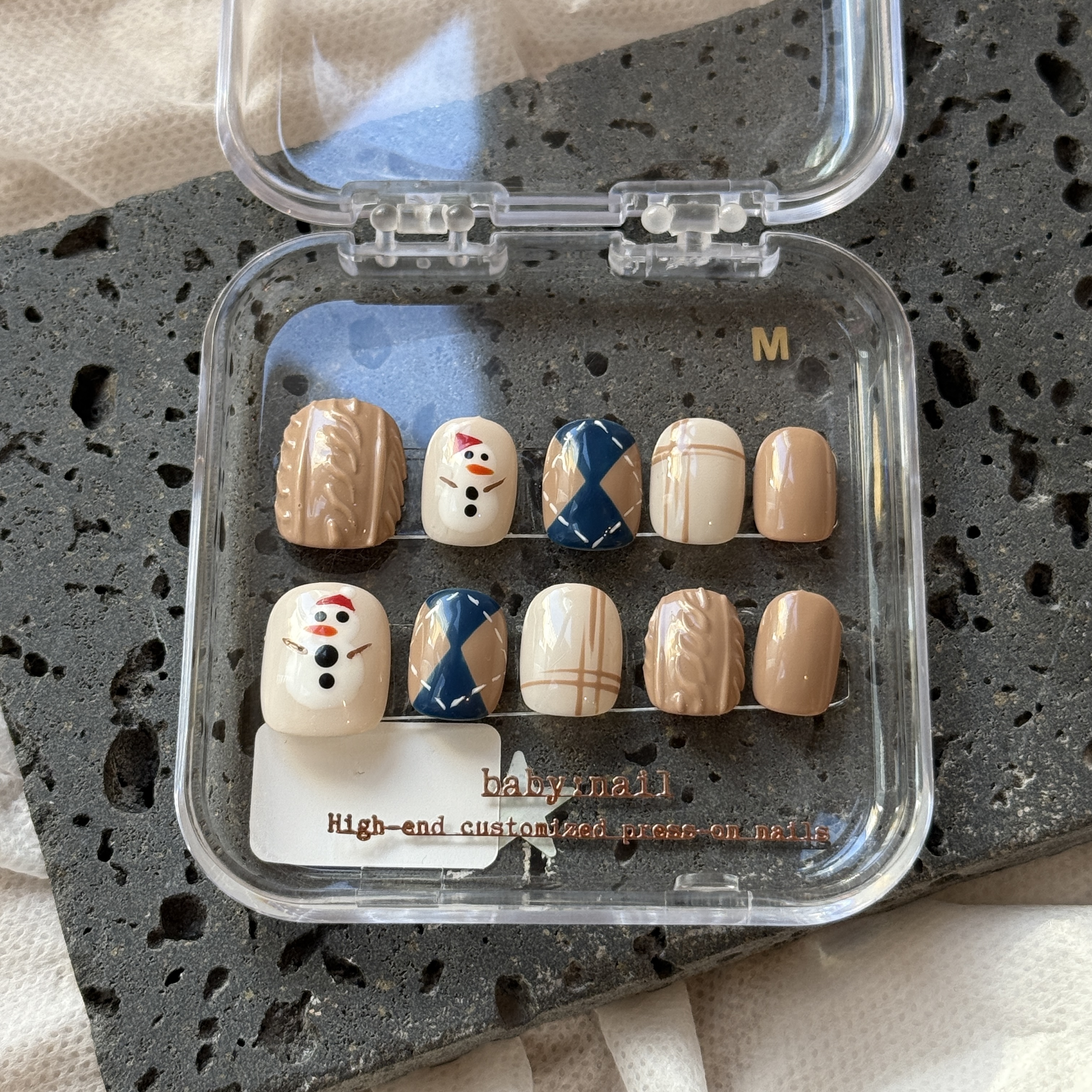 baby:nail ︳Winter Knit Snowman Nail