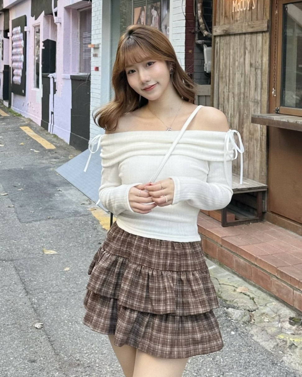 （停產）T1185 | 糖果色系約會蝴蝶結一字膊上衣🍬₊˚⊹