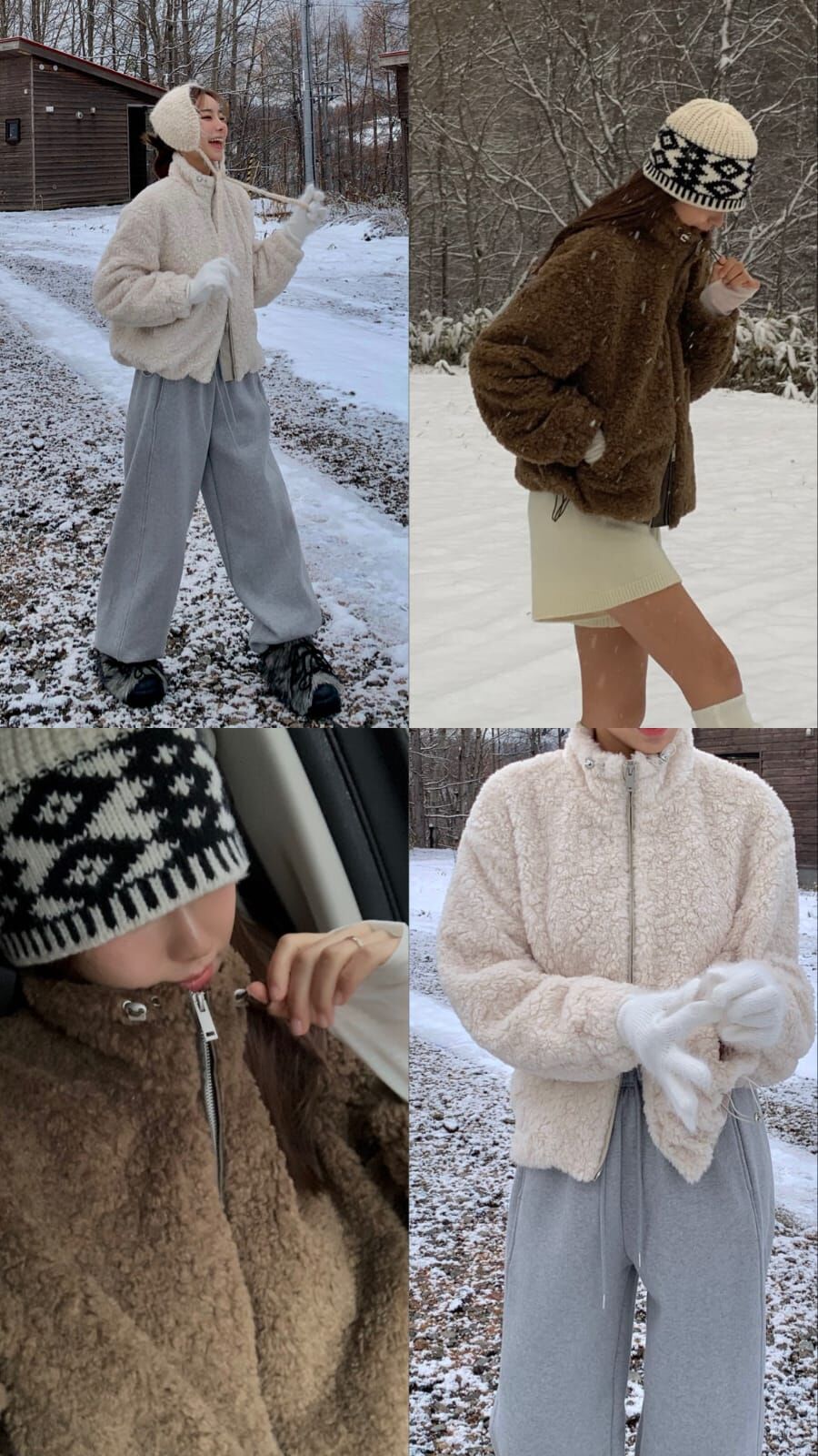 OB5233 搖粒絨感羊毛外套