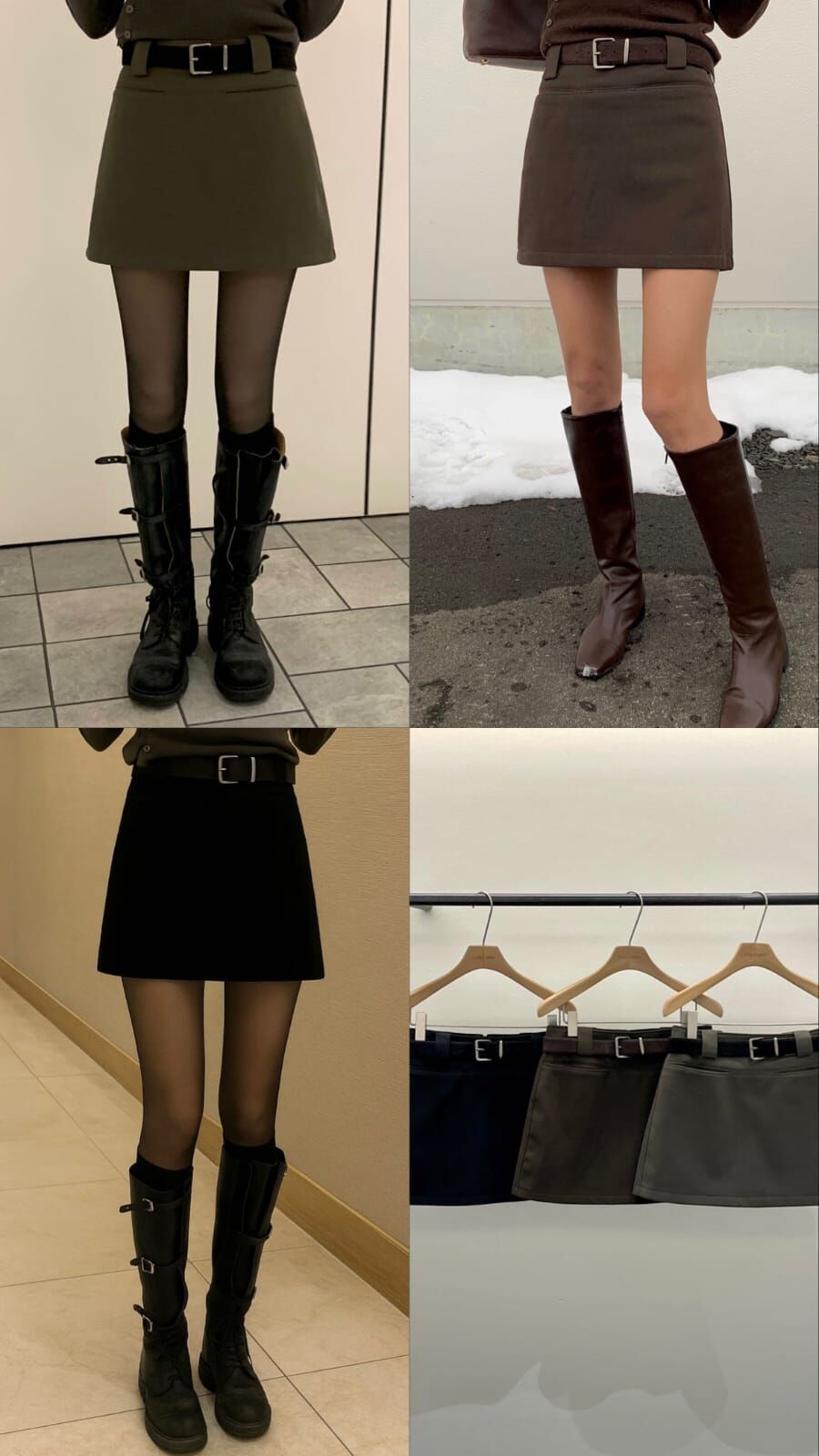 OB5238 腰帶A字形迷你裙(S/M)