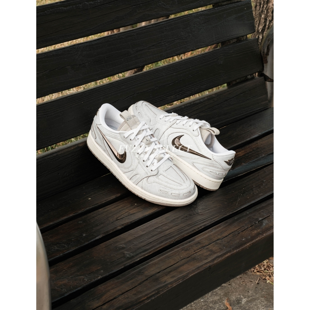 【逢甲 FUZZY】W Air Jordan 1 Low MM V3 "Summit White" 米白灰 金屬 IM6662-181