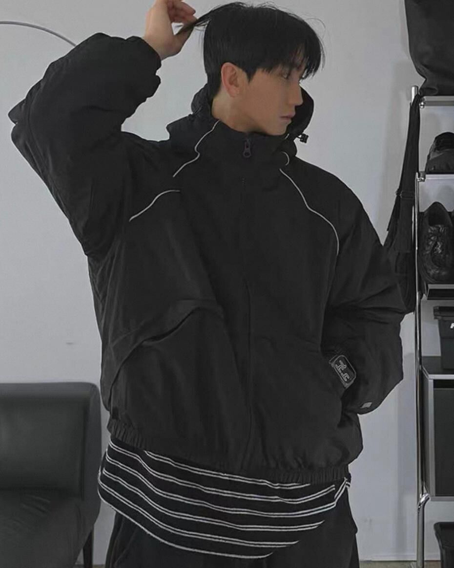 淨色連帽拉鍊外套 BALLOW-023JK